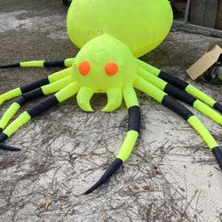 Large 11.5 Foot Neon Spider Blow Up 