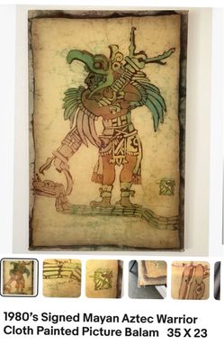 1980’s Aztec Warrior Art Picture