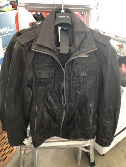 Superdry leather jacket (captain America)