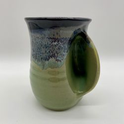 Neher Pottery Green Hand Warmer Right Hand Mug