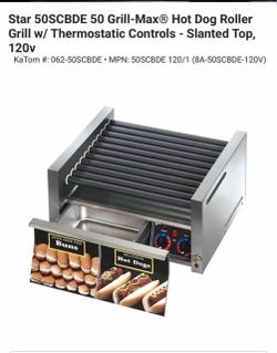Star Grill-Max Pro 50SCBDE Commercial Hot Dog Roller Grill w/ Bun Drawer – 120V