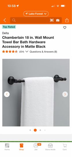 Delta Chamberlain 18” Towel Rack matte black