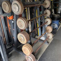 IVANKO Barbells w/ Rack… Home Gym Fitness…