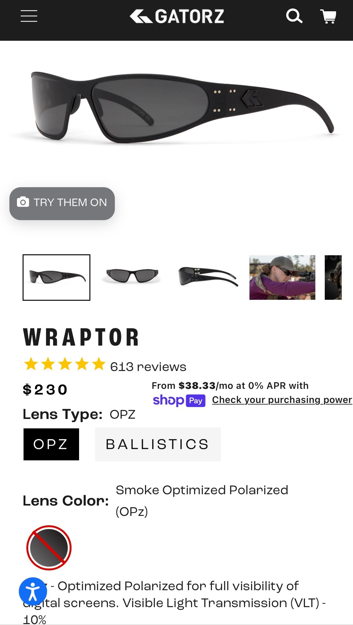 Gatorz Sunglasses Wraptor NEW