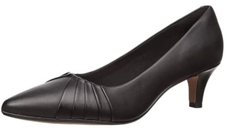 Footwear Clarks Leather Women's Linvale Crown Pump Black 9 Wide
