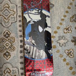 HUF x Marvel Spider-Man Red Glitter Foil Skateboard Deck 8.25” – Limited 300