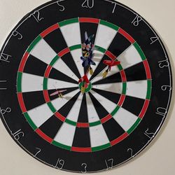 Beautiful dark board with six darts