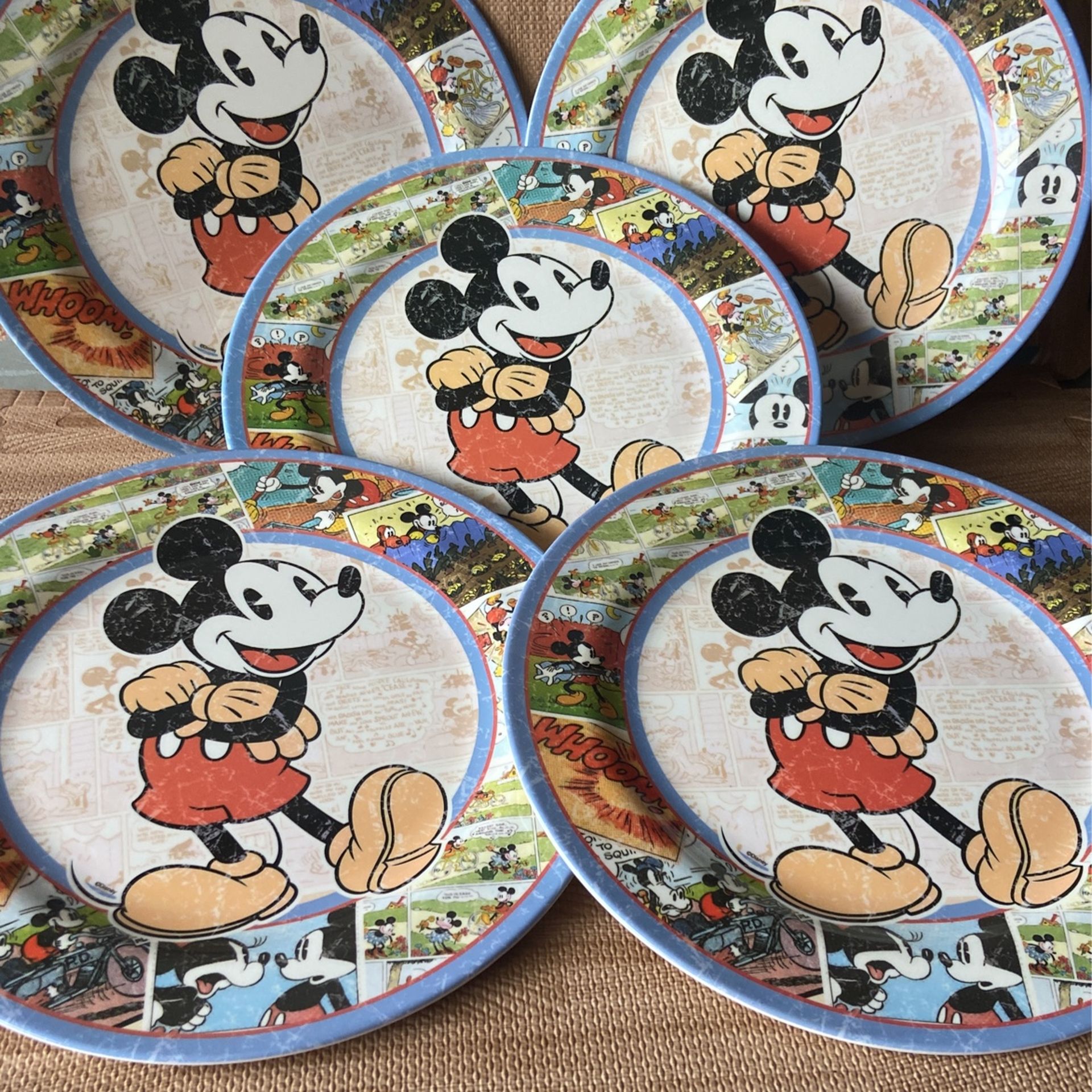 “5” Mickey Mouse Comicbook Plastic Plates Disney by Zak Designs