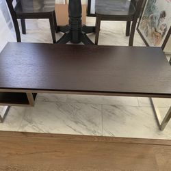 Wood And Steel Coffee Table