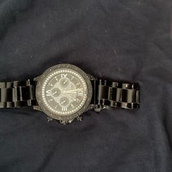 Luxerman Black Diamond Watch