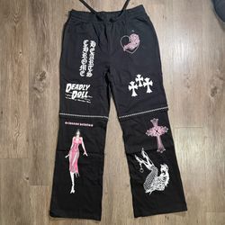 CHROME HEART/DEADLY  DOLL PANTS Size Large