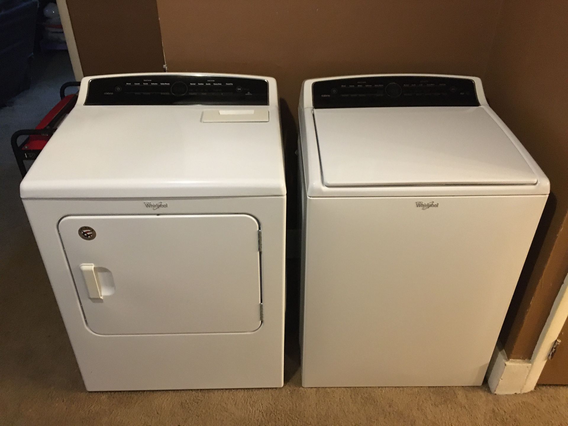 Whirlpool Cabrio Washer and Dryer set Touch screen