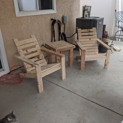 Adirondack Chairs And Table
