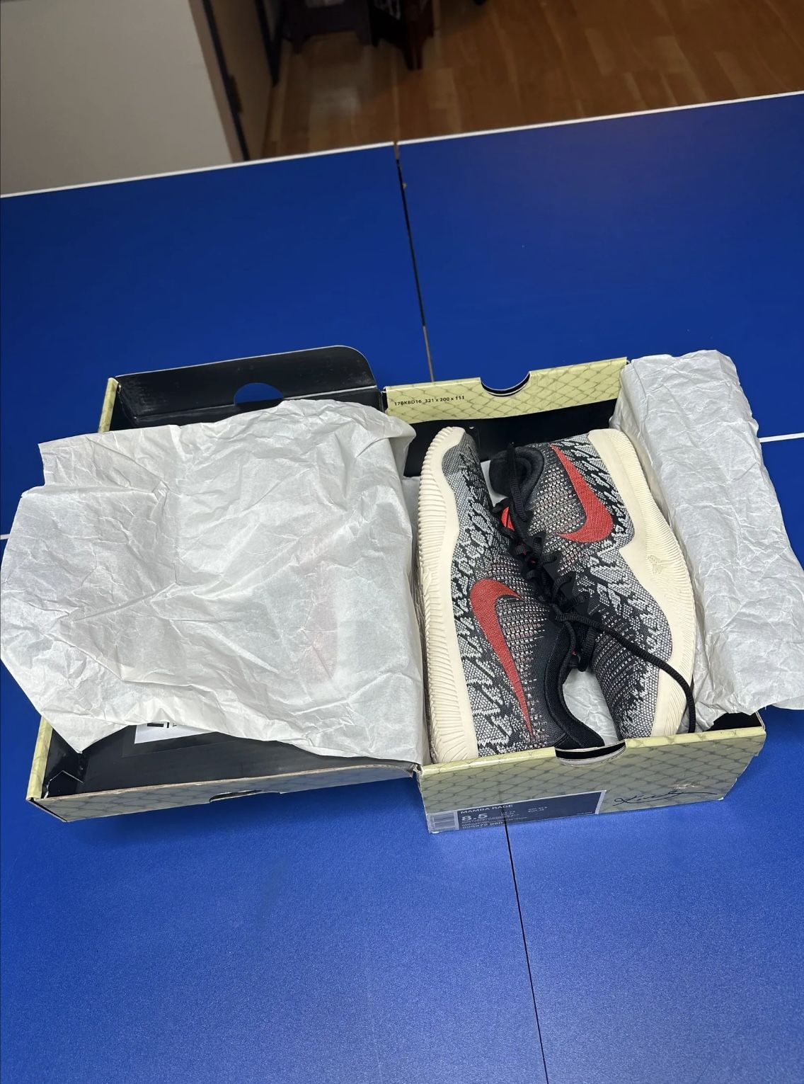 NIKE MAMBA RAGE BLACK CRIMSON Sz 8.5 VNDS OG ALL