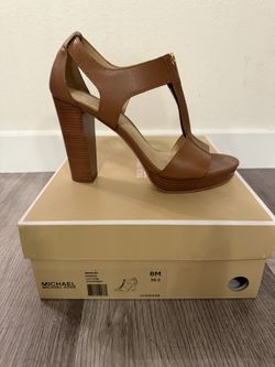 Michael Kors Brown Berkley Sandal Leather, Size 8