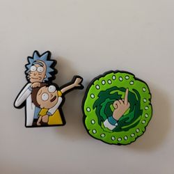 Rick And Morty 2pc Jibbitz Bundle