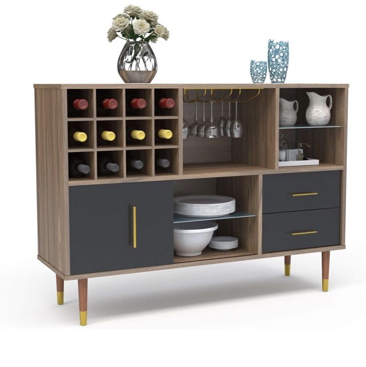 Console Tabl e w/ Wine Rack