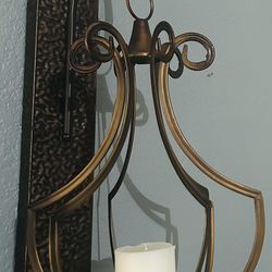 Bronze Metal Rustic Wall Scone 25”x12”x13”