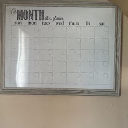 White Board Calendar