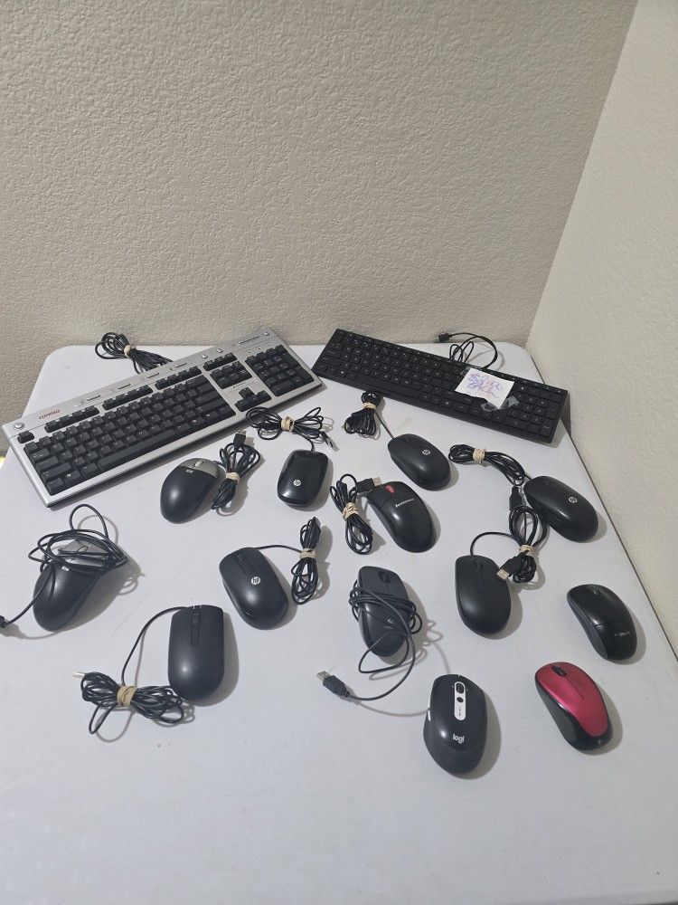 $2 Keyboards Each & $5 Mouses Each