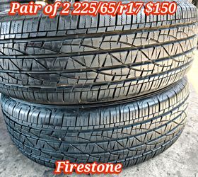 Pair of 2 Firestone tires 225/65/r17 ‼️ free instalation and balance ‼️