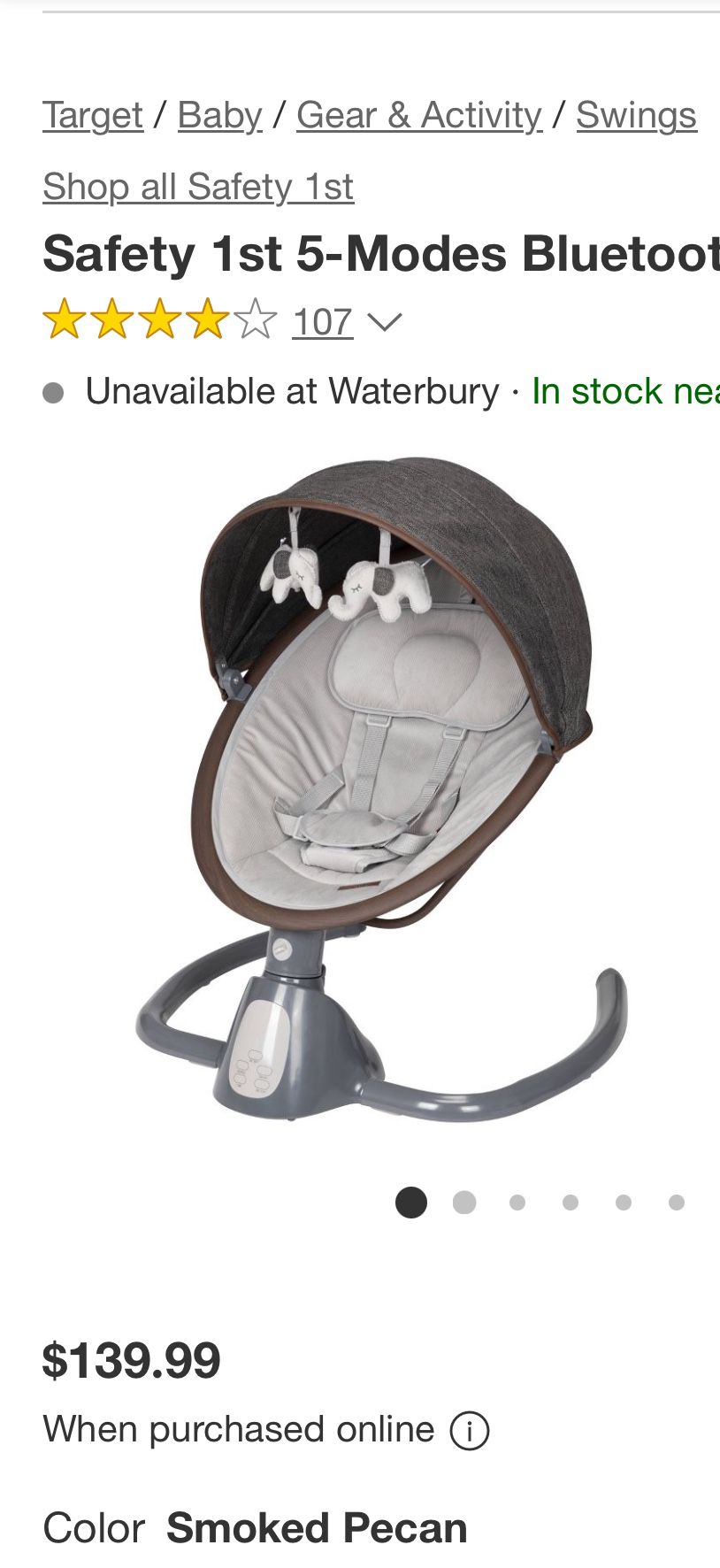Safety 1st Bluetooth Baby Swing 