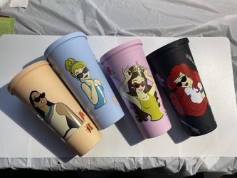 Hand Made Disney Princess Cups