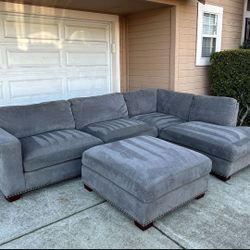 Gorgeous Costco Sectional Couch/Sofa + Ottoman | FREE DELIVERY