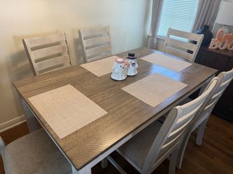 Farmhouse Dining Table with 5 Chairs