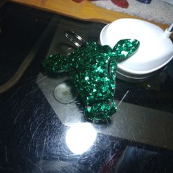 Hand Crafted Resin Cow Key Chain