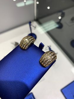 Diamond Clip on Earrings