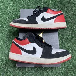 Jordan 1 Low Black Toe size 8 USED