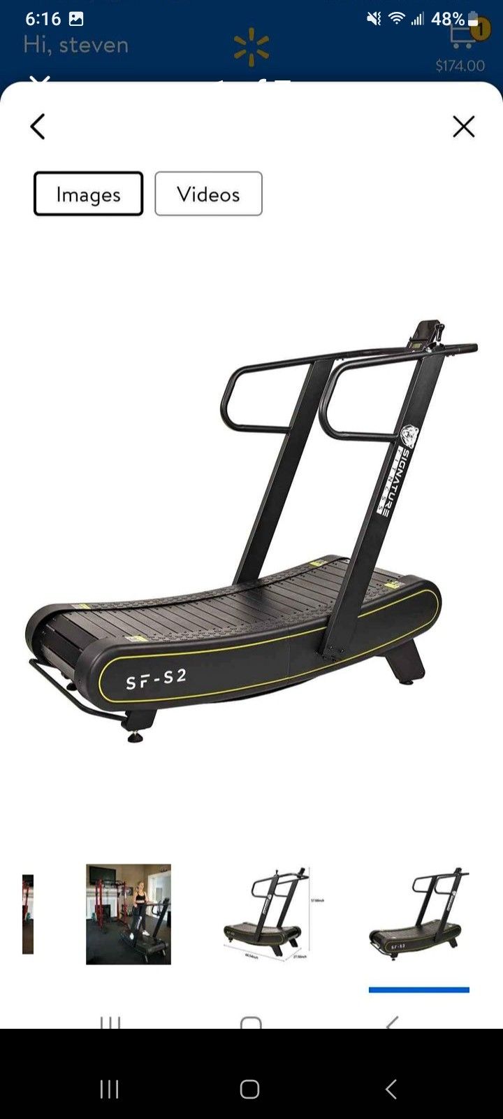 Signature Fitness SF-S2 Sprint Demon - Motorless Curved Sprint Treadmill with Adjustable Levels of Resistance - 300 lb Capacity
New in box
495$
Pick u