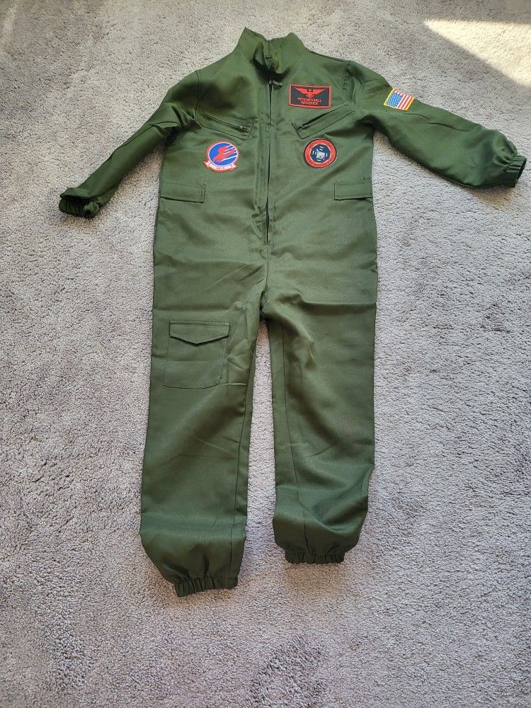 Halloween Costume Maverivk Flight Suit Pilot Kids Boys Medium