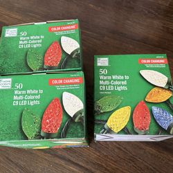 NEW Christmas 50L ww to multi-colored faceted C9 LED lights