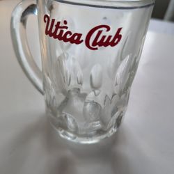 Vintage Glass Utica Club Mug