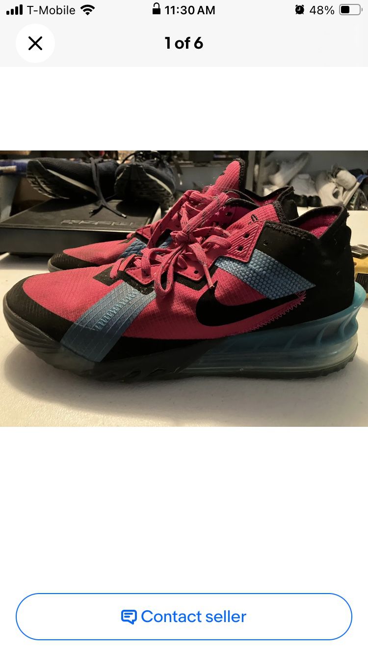 Nike Men's Lebron Low Neon Fireberry 10.5