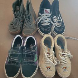 4 Pairs Of Vans Shoes Size 1y