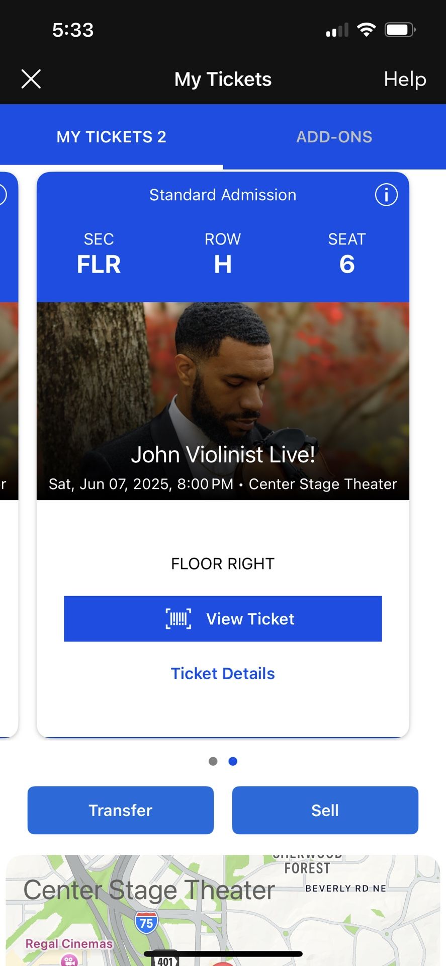 Tickets John violist