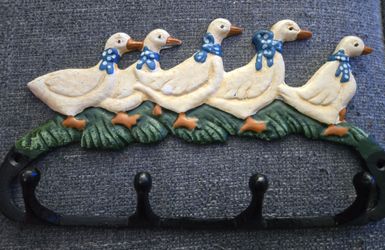 Cast Iron Geese Themed Key Holder!