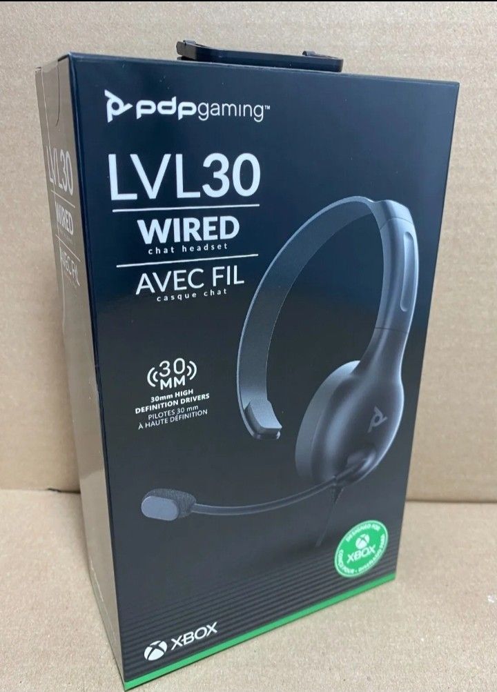 PDP LVL30 Wired Headset Noise-Canceling Mic Single-Sided One Ear for PC, Xbox
