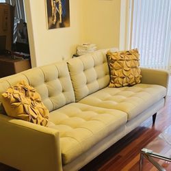 Crate & barrel Petrie Sofa In Camden Grey 