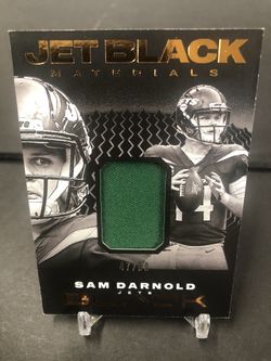 🔥 2020 Sam Darnold Panini Black Lot Patch 47/50. 🔥