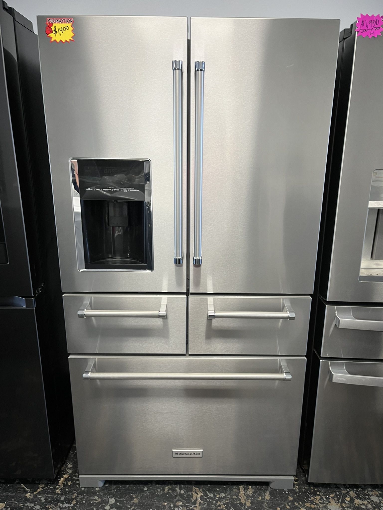 🚩🚩 KitchenAid 5 Door Refrigerator Stainless Steel 🚩🚩🚩