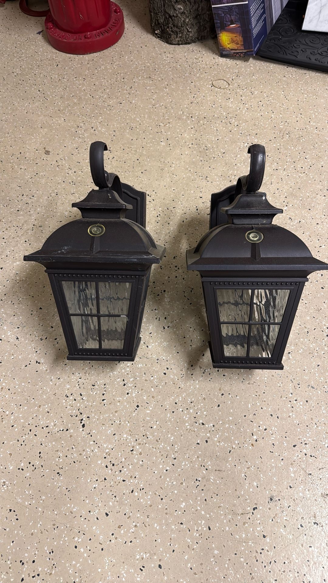 Antique Bronze Garage Lights (pair)