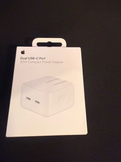 Apple 35W Dual USB-C Port Compact Power Adapter