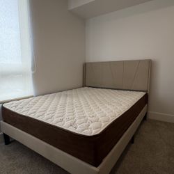 Queen Size Bed Frame + Organic Cotton Mattress