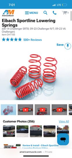 Dodge challenger lowering springs