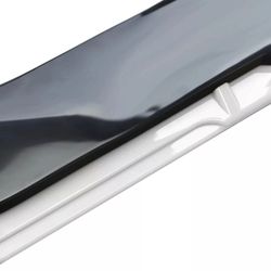 Brand New 5PCS UNIVERSAL GLOSSY BLACK / WHITE FRONT BUMPER LIP SPLITTER KIT