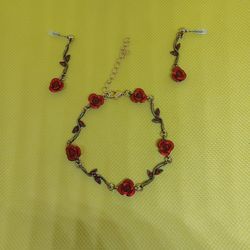 Red Roses Bracelet Set